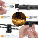 65FT Outdoor String Lights Dimmable E12 Sockets G40 Globe Led Bulb Connectable Gard Decor Fairy Light Chain