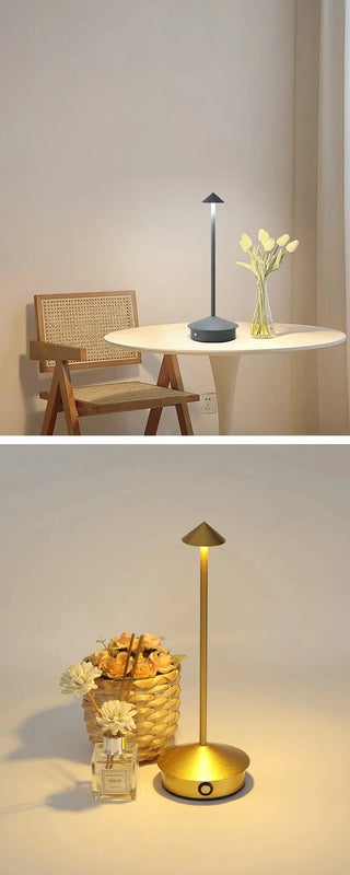Type-C Rechargeable Table Lamp Creative Dining Touch Led Hotel Bar Coffee Pina Table Lamp Lampada Da Tavolo Decorative Desk Lamp
