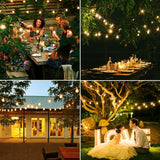 G40 LED Globe String Lights Outdoor EU Plug, IP65 Plastic Bulbs, Balcony Garland Fairy Lamps for Wedding Christmas Party Decor