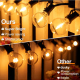 G40 Outdoor Solar String Light Garland LED Solar String Lights 24V Globe Waterproof Hanging Lights for Garden Backyard Cafe