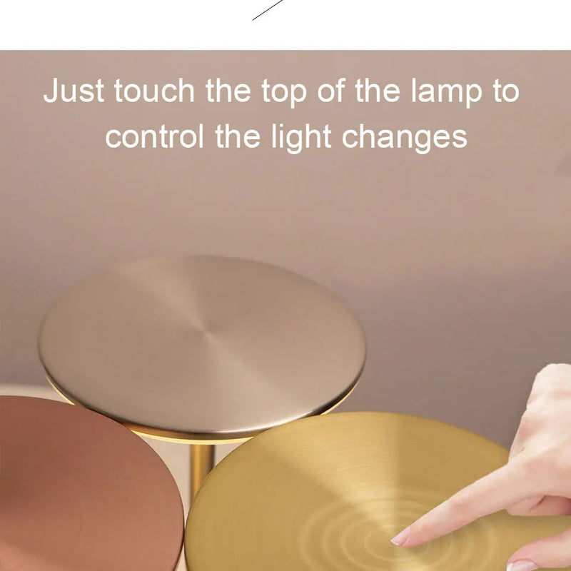 LED Table Lamp Touch Sensor Night Light USB Rechargeable Portable Bedroom Night Light Wireless Reading Lamp Restaurant Hotel Bar
