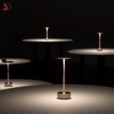Aluminum Alloy Simple Decorative Lamp LED Night Light Infinitely Dimmable Atmosphere Retro Portable Rechargeable Touch Desk Lamp