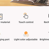 Portable LED Cordless Touch Table Lamps Rechargeable Desk Lamp 3Colors Adjustable Bedside Creative Ambient Light  for Room Decor