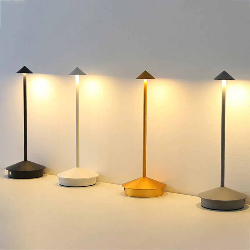 Type-C Rechargeable Table Lamp Creative Dining Touch Led Hotel Bar Coffee Pina Table Lamp Lampada Da Tavolo Decorative Desk Lamp