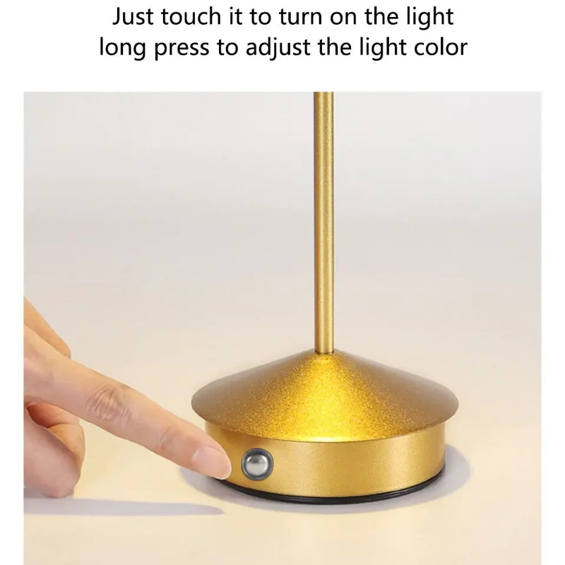 Hotel Rechargeable Table Lamp Creative Dining Touch Led Bar Coffee Pina pro Table Lamp Lampada Da Tavolo Decorative Desk Lamp