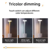 Portable LED Cordless Touch Table Lamps Rechargeable Desk Lamp 3Colors Adjustable Bedside Creative Ambient Light  for Room Decor