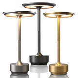 Aluminum Alloy Simple Decorative Lamp LED Night Light Infinitely Dimmable Atmosphere Retro Portable Rechargeable Touch Desk Lamp