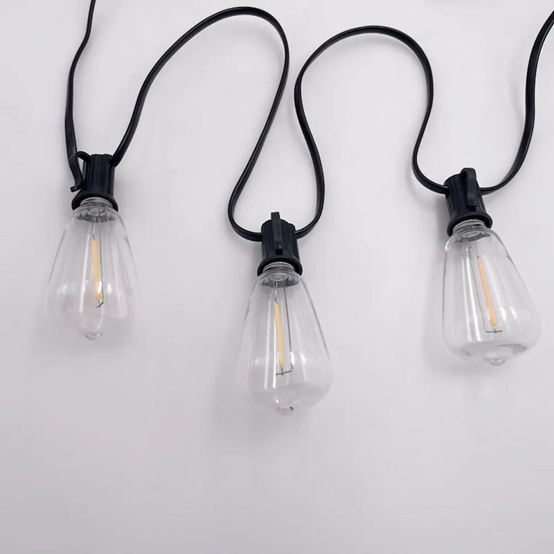 ST38 Globe Outdoor LED String Lights Plastic Shatterproof Bulbs Waterproof Patio Lights for Garden Outside Backyard Porch EU220V