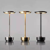 Aluminum Alloy Simple Decorative Lamp LED Night Light Infinitely Dimmable Atmosphere Retro Portable Rechargeable Touch Desk Lamp