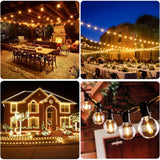 Outdoor Solar String Lights G40 Spherical LED Bulb IP65 Waterproof For Terraces Backyards Porches Balconies Parties Christmas