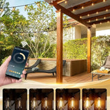 150FT LED Outdoor String Lights Waterproof Patio Lights Shatterproof ST38 Replaceable Bulbs Dimmable Outside Hanging Lights