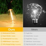 ST38 Globe Outdoor LED String Lights Plastic Shatterproof Bulbs Waterproof Patio Lights for Garden Outside Backyard Porch EU220V