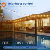 150FT LED Outdoor String Lights Waterproof Patio Lights Shatterproof ST38 Replaceable Bulbs Dimmable Outside Hanging Lights