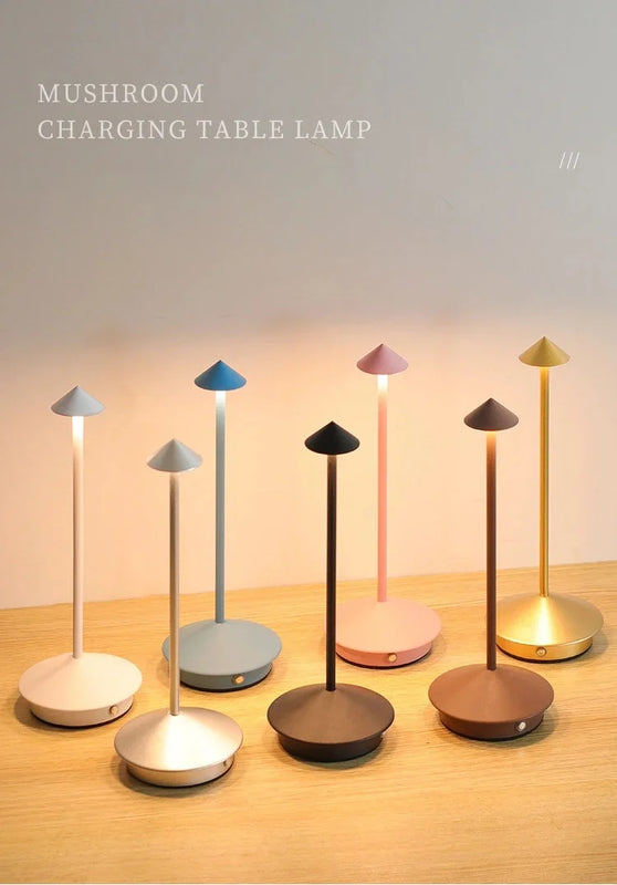 Type-C Rechargeable Table Lamp Creative Dining Touch Led Hotel Bar Coffee Pina Table Lamp Lampada Da Tavolo Decorative Desk Lamp