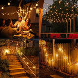 65FT Outdoor String Lights Dimmable E12 Sockets G40 Globe Led Bulb Connectable Gard Decor Fairy Light Chain