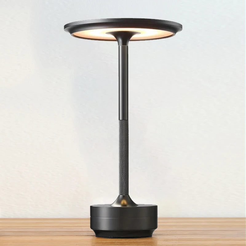 Aluminum Alloy Simple Decorative Lamp LED Night Light Infinitely Dimmable Atmosphere Retro Portable Rechargeable Touch Desk Lamp