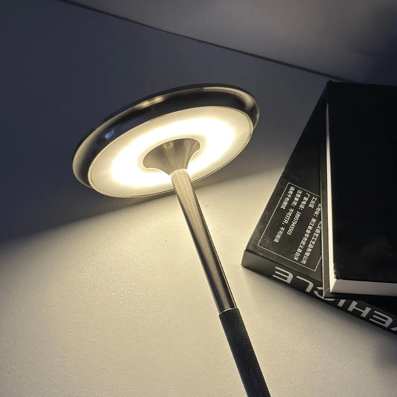 Aluminum Alloy Simple Decorative Lamp LED Night Light Infinitely Dimmable Atmosphere Retro Portable Rechargeable Touch Desk Lamp