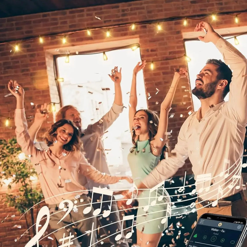 150FT LED Outdoor String Lights Waterproof Patio Lights Shatterproof ST38 Replaceable Bulbs Dimmable Outside Hanging Lights