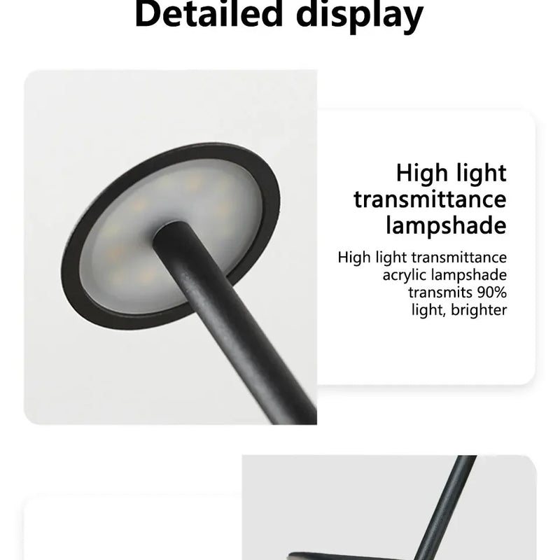 Hotel Rechargeable Table Lamp Creative Dining Touch Led Bar Coffee Pina pro Table Lamp Lampada Da Tavolo Decorative Desk Lamp